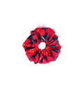 深藍紅花髮圈 Navy Red Foral Scrunchie