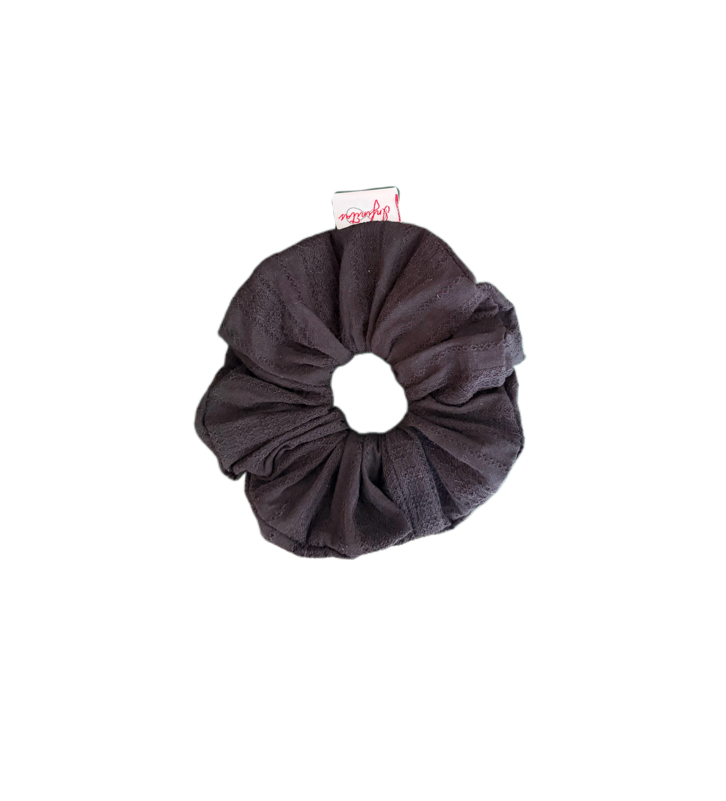 黑色蕾絲紋理髮圈 Black Lace Texture Scrunchie